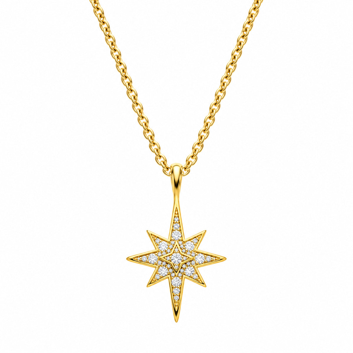 Kit Heath Celeste North Star Cuibc Zirconia Petite Necklace 18''