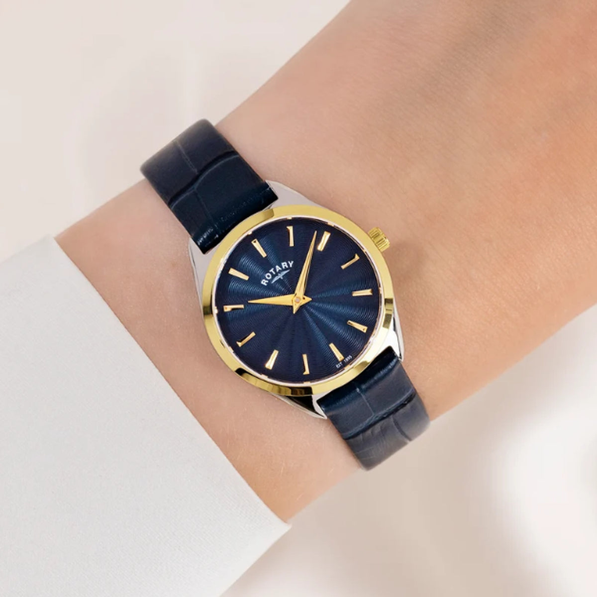 Rotary Ladies Ultra Slim Gold Plated Strap Watch