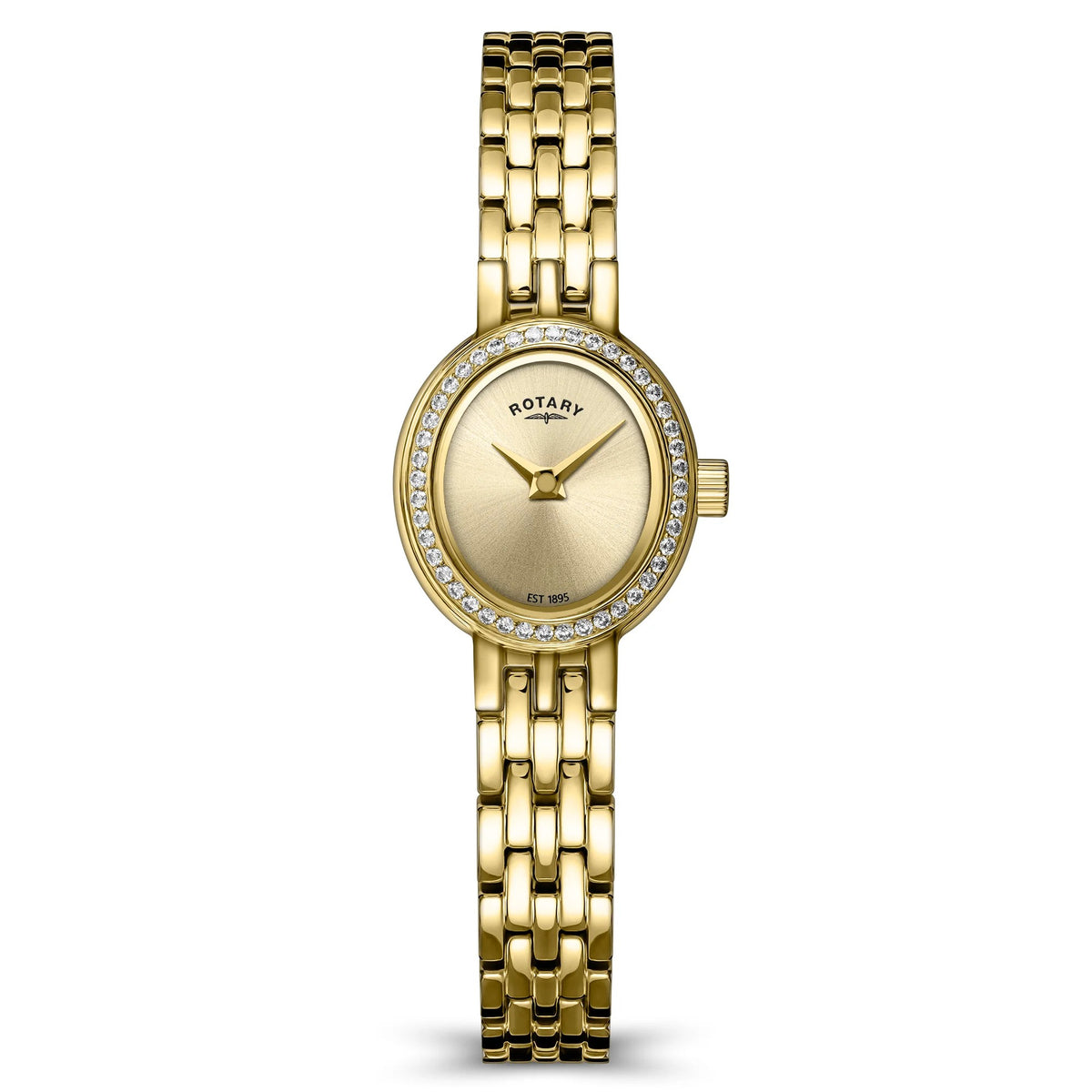 Rotary Ladies Gold Plated Cocktail Bracelet Watch