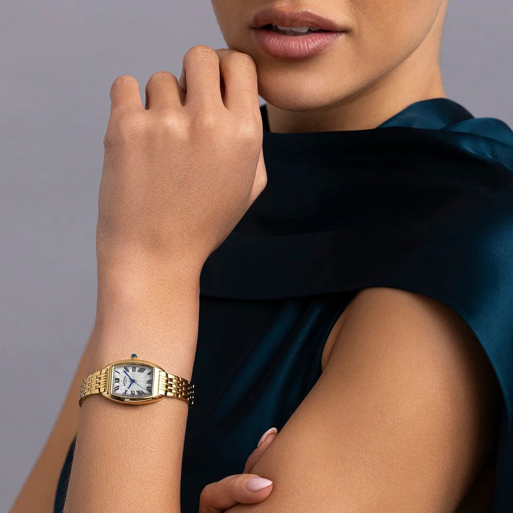 Rotary Ladies Heritage Gold Plated Astoria Tonneau Bracelet Watch