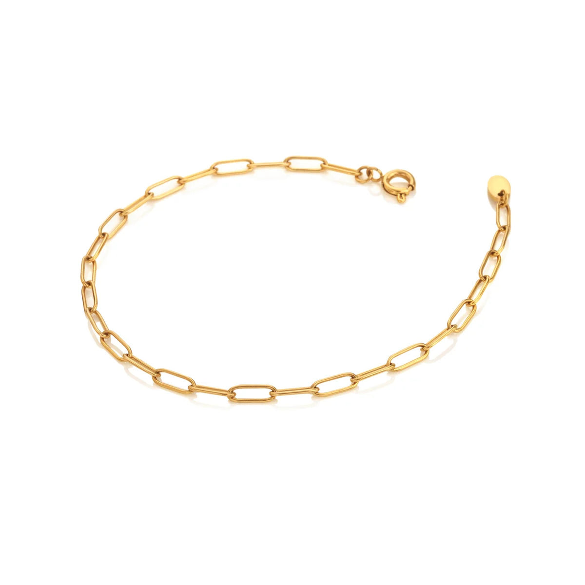 AVA & SKY Paperclip Waterproof Gold Plated Bracelet