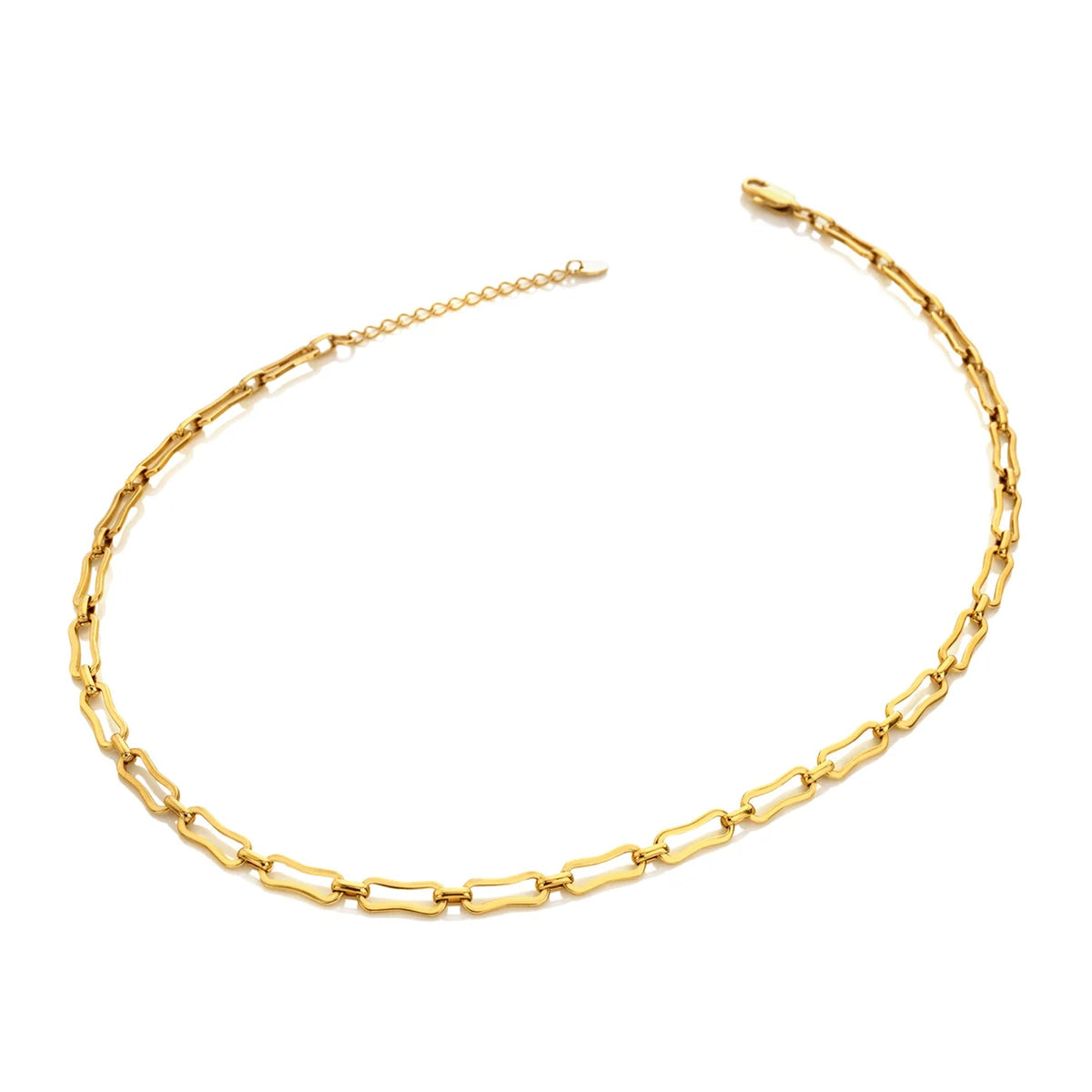 AVA & SKY Organic Paperclip Gold Plated Waterproof Necklace