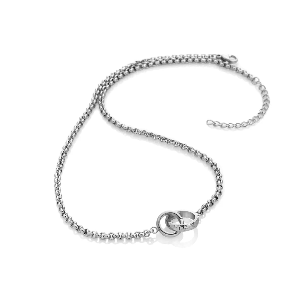 AVA & SKY Interlocking Circles Gold Plated Waterproof Necklace