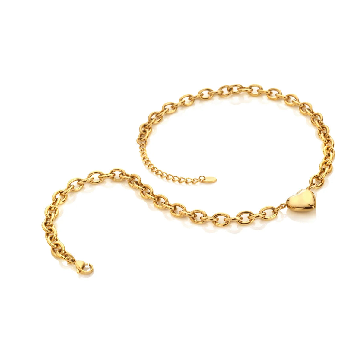 AVA & SKY Chunky Heart Gold Plated Waterproof Necklace