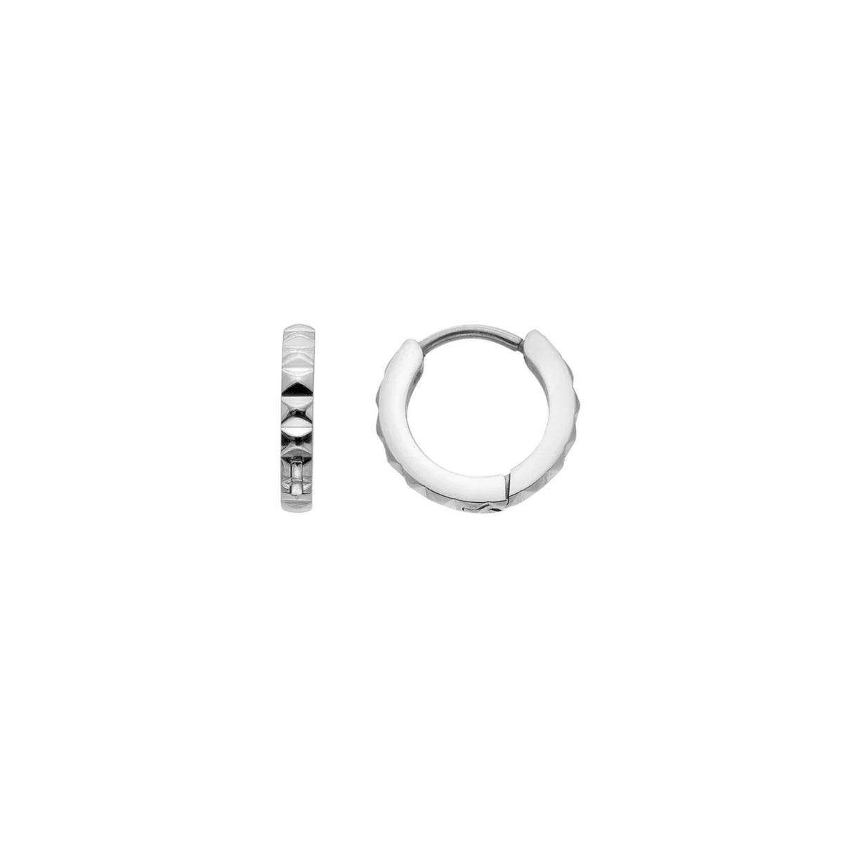 AVA & SKY Squared Waterproof Huggie Hoop
