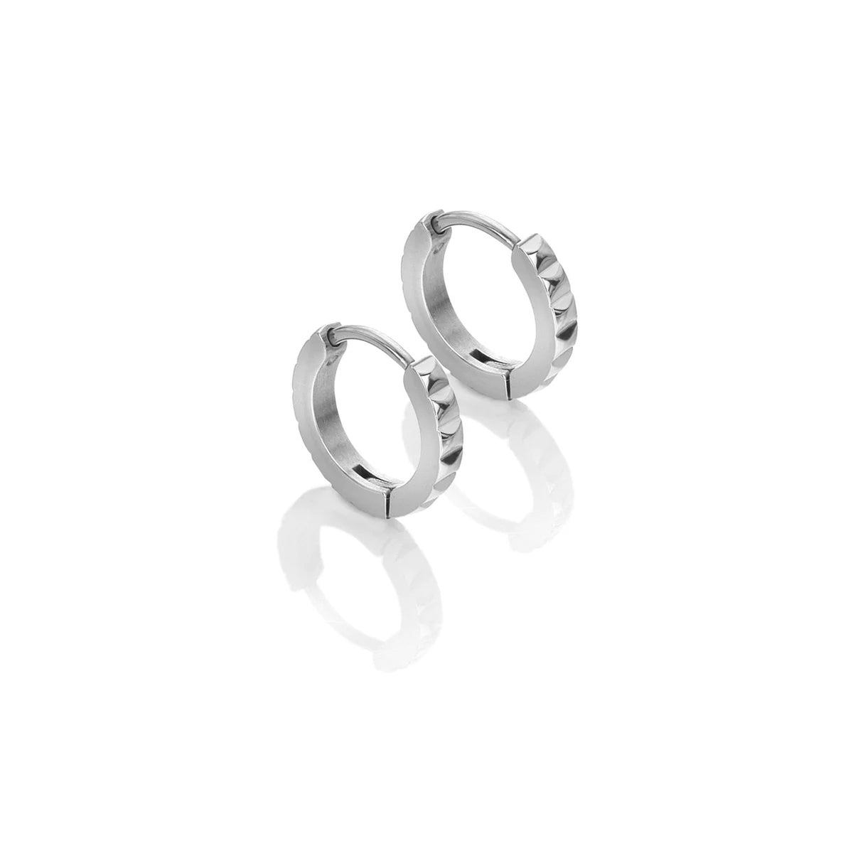 AVA & SKY Squared Waterproof Huggie Hoop