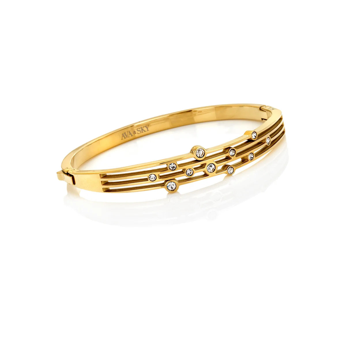AVA & SKY Halo Gold Plated Waterproof Bangle