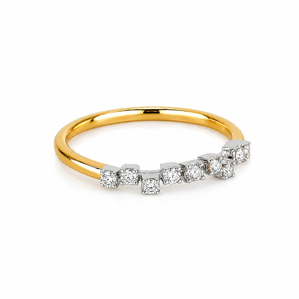 18ct Gold 0.20ct Round Brilliant Cut Diamond Scatter Eternity Ring