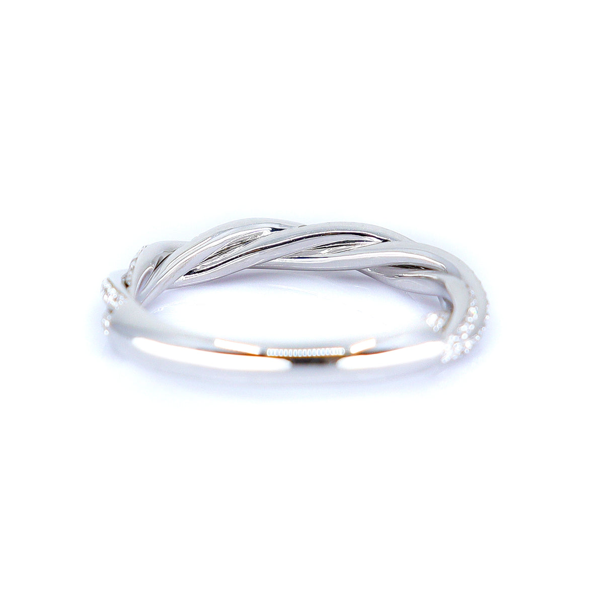 18ct White Gold Diamond 0.29ct Twist Ring