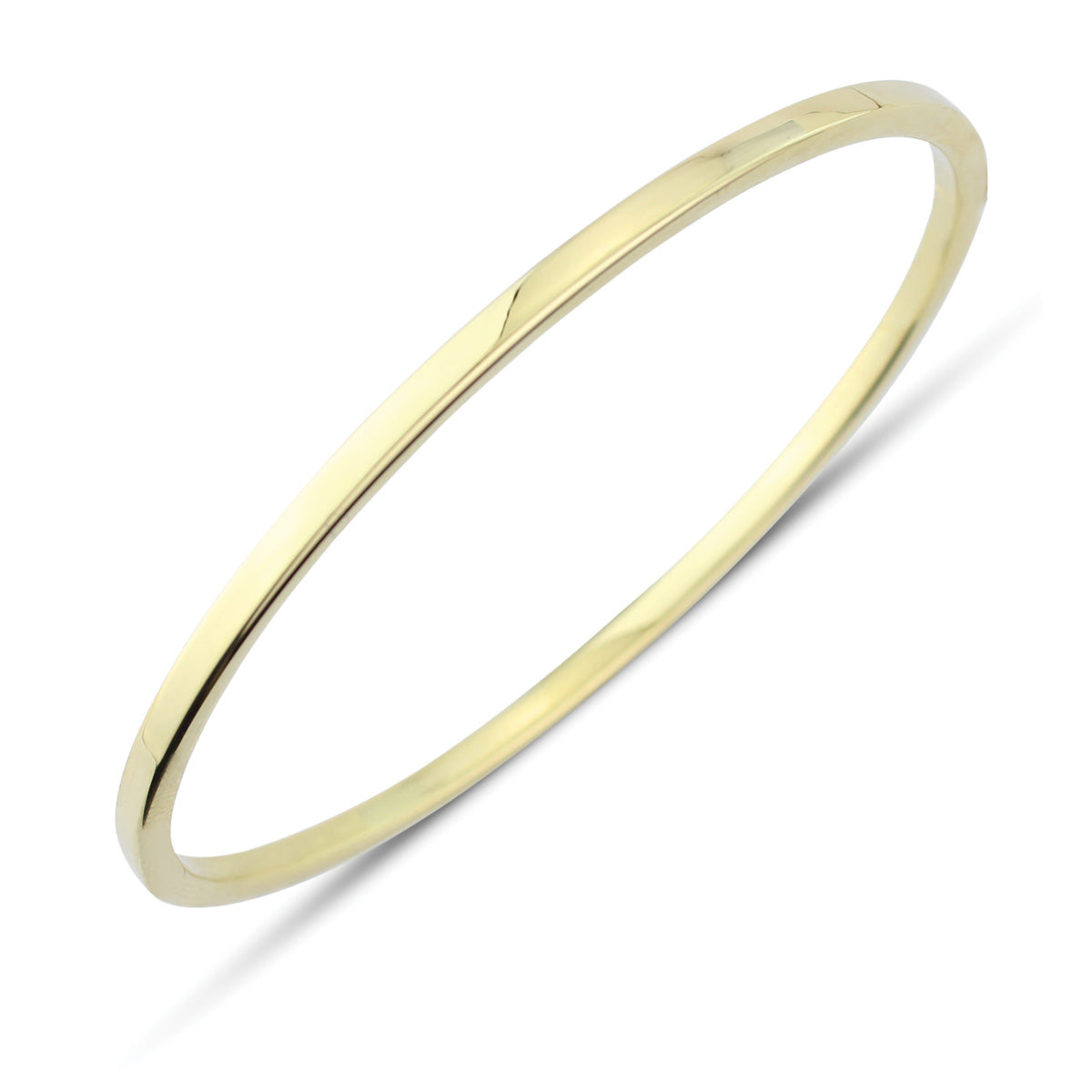 9ct Yellow Gold Hinged Polished Oval Bangle
