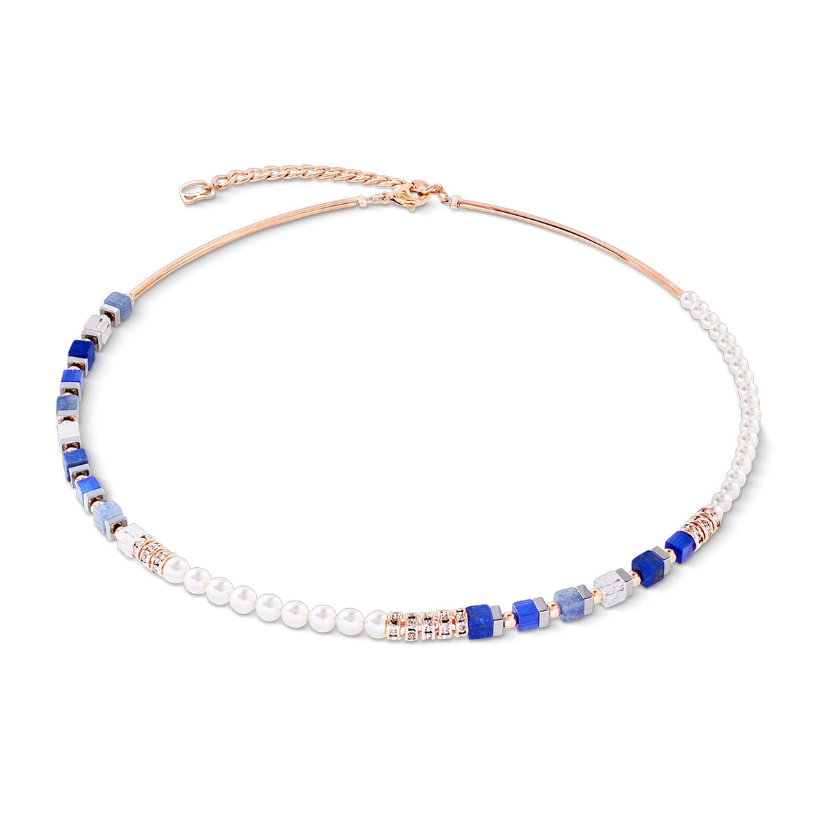 Coeur De Lion Precious Fusion Offset necklace rose gold-blue Necklace