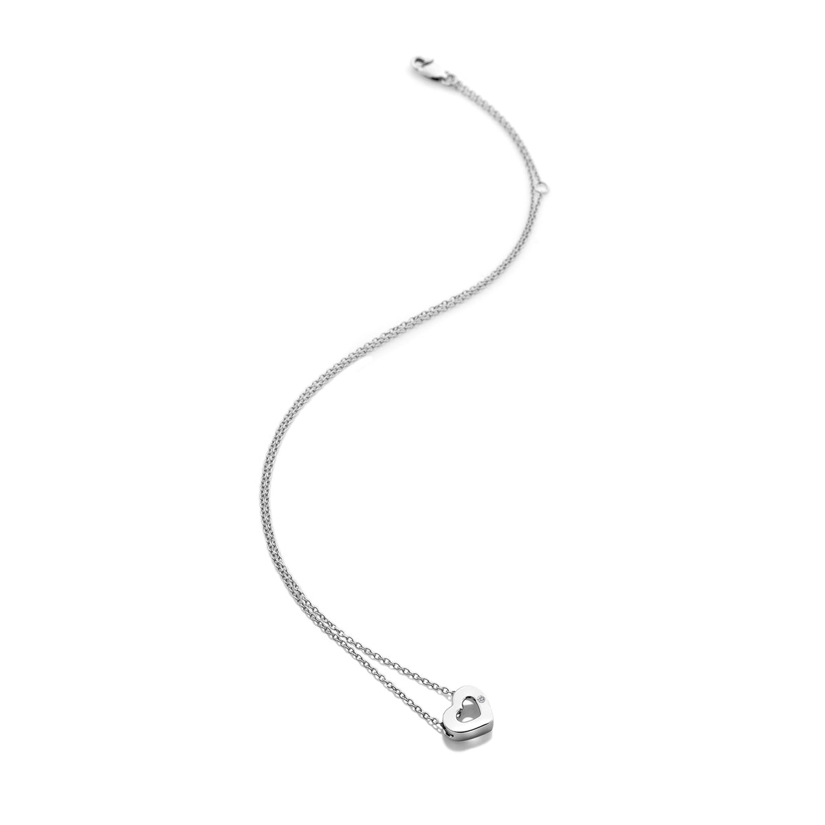 Hot Diamonds Sterling Silver Diamond Amulet Heart Pendant & Chain