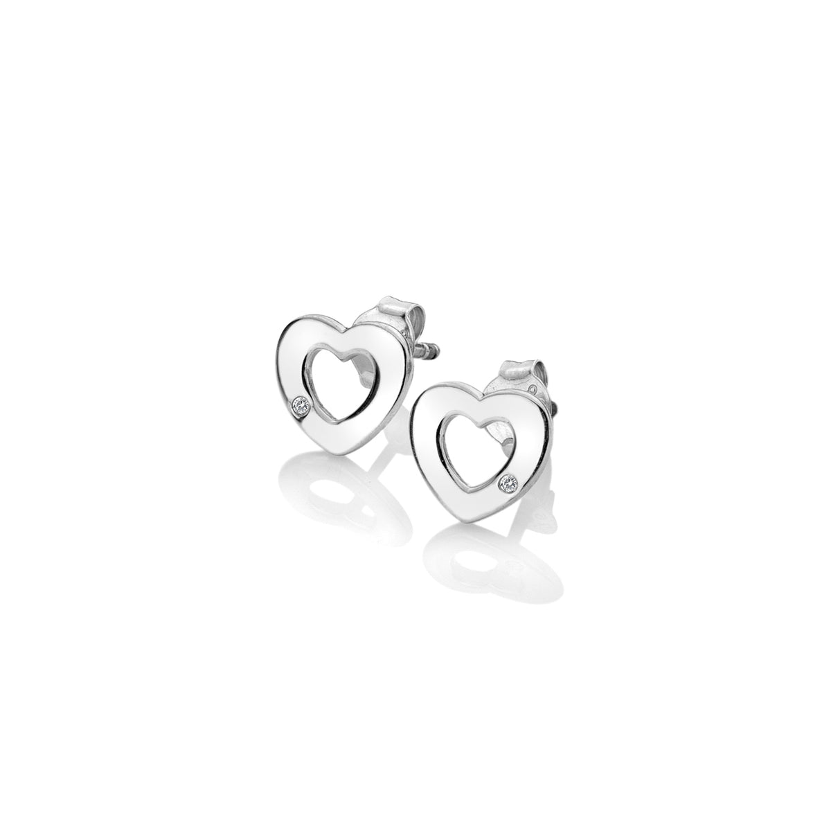 Hot Diamonds Sterling Silver Amulet Heart Stud Earrings