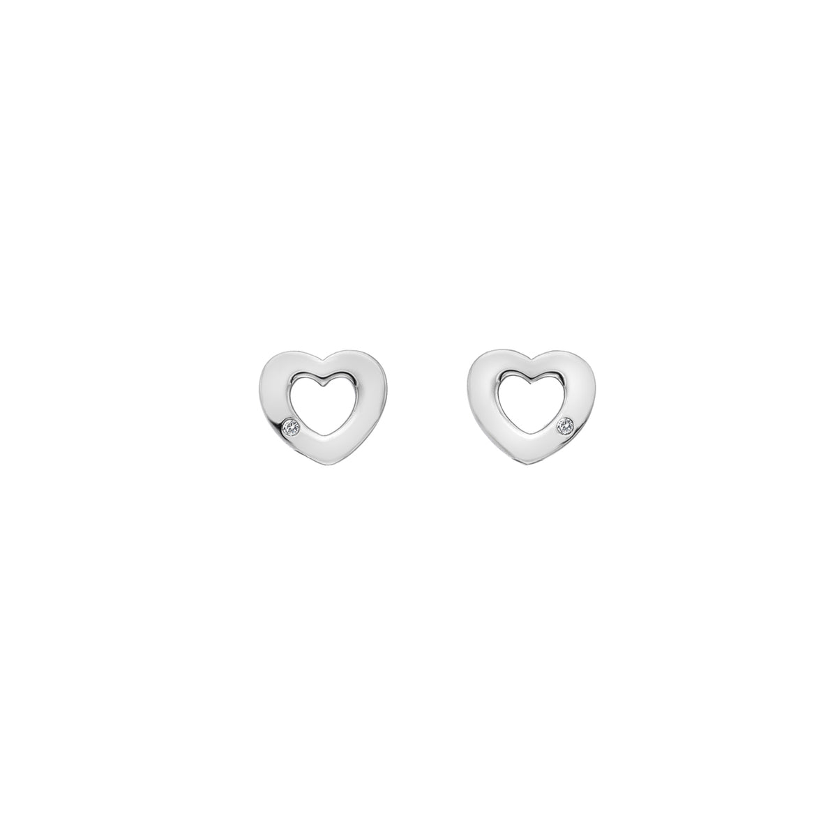 Hot Diamonds Sterling Silver Amulet Heart Stud Earrings