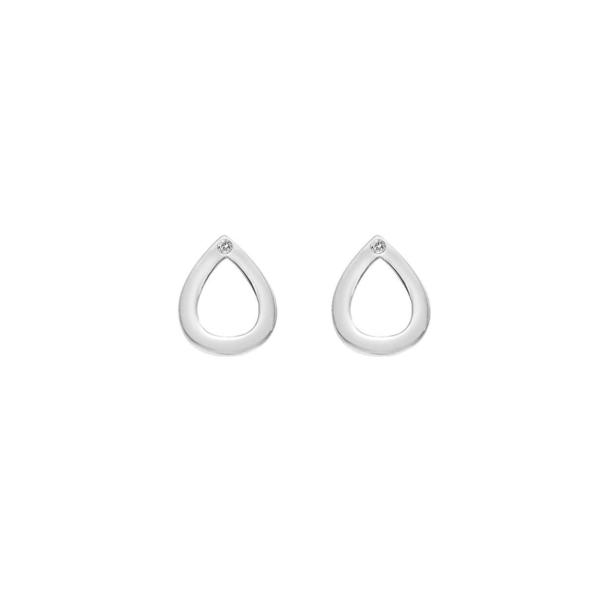 Hot Diamond Sterling Silver Diamond Amulet Teardrop Earrings