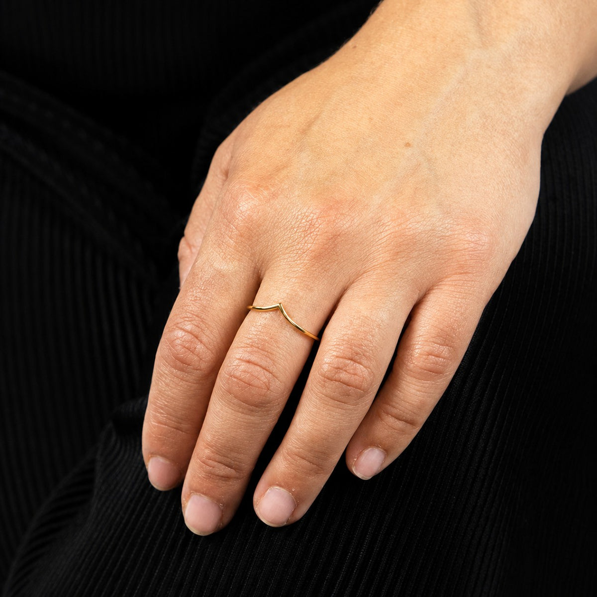 9ct Gold Wishbone Ring