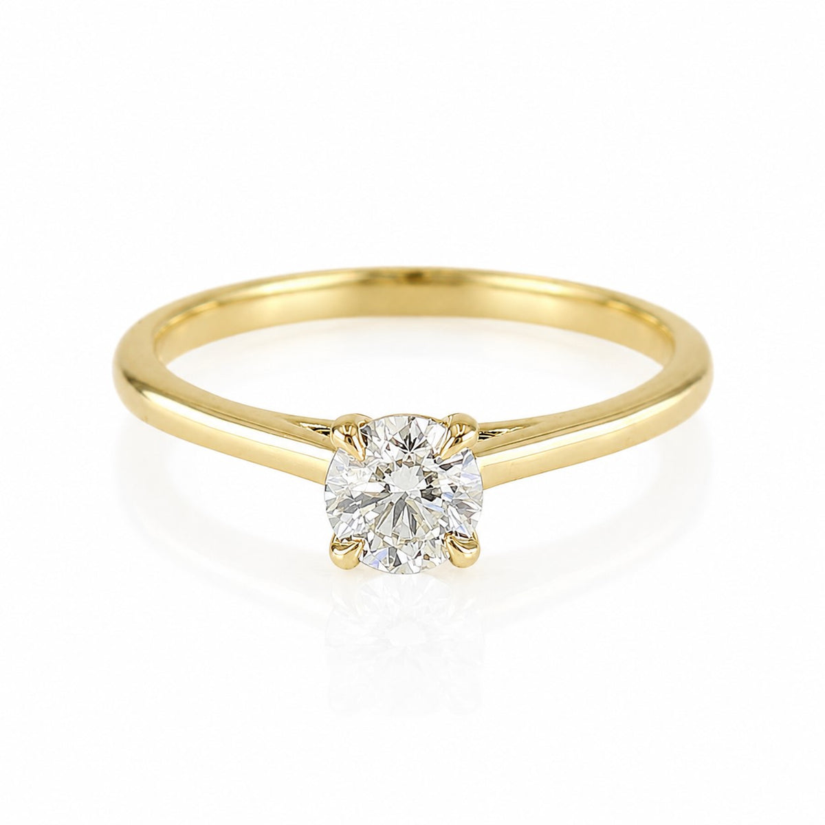 Pre-Owned 9ct Gold 0.52ct Round Brilliant Cut Diamond Solitaire Ring