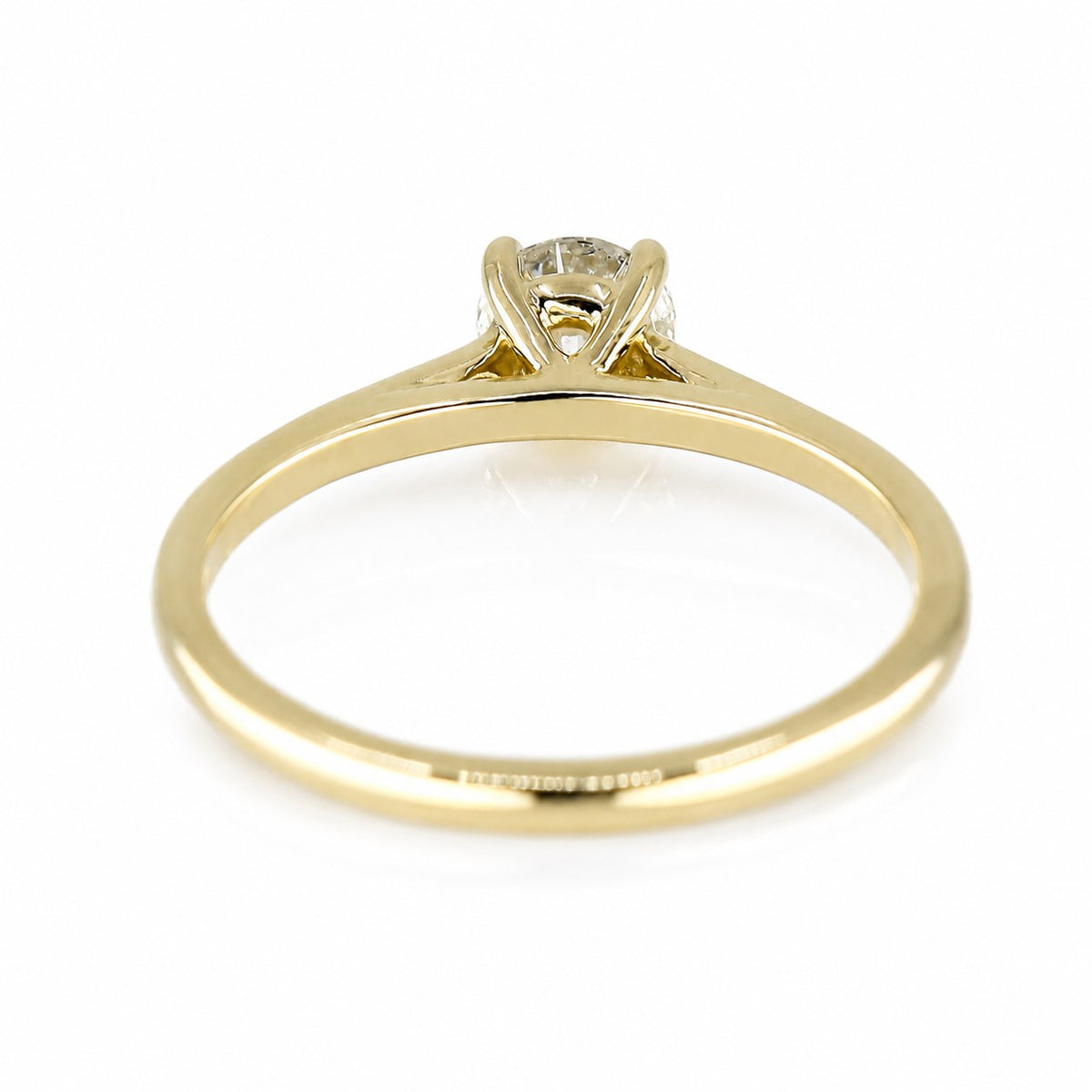 Pre-Owned 9ct Gold 0.52ct Round Brilliant Cut Diamond Solitaire Ring