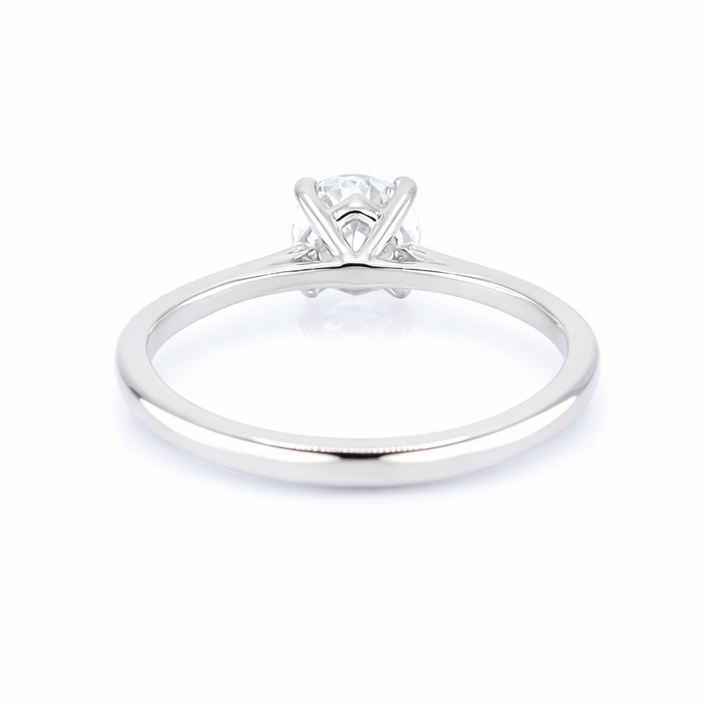 Platinum 0.74ct Lab Grown Round Brilliant Cut Diamond Solitaire Ring