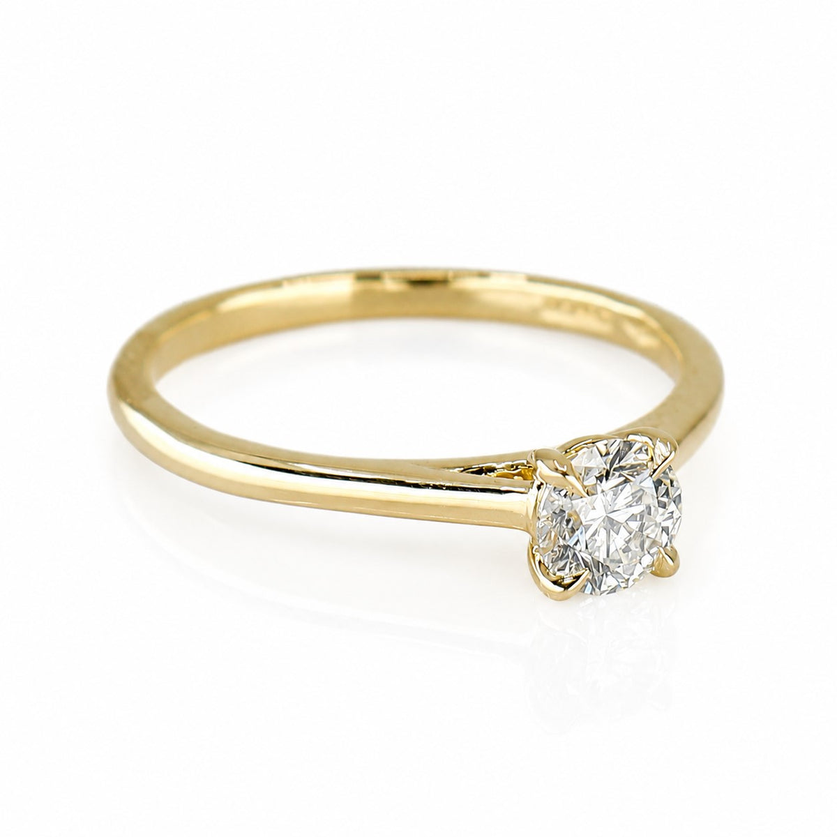Pre-Owned 9ct Gold 0.52ct Round Brilliant Cut Diamond Solitaire Ring