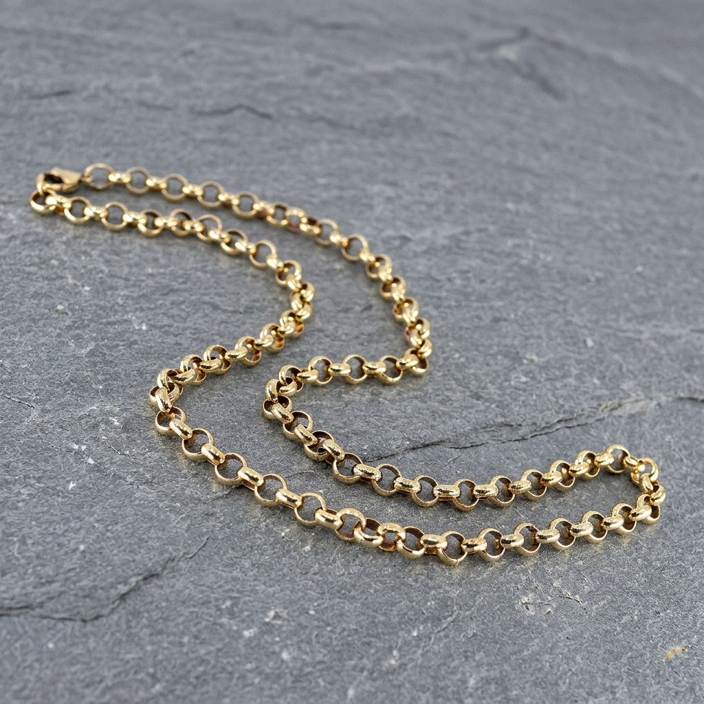 Pre-Owned 9ct Yellow Gold Belcher Link 18" Chain