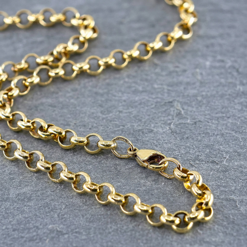 Pre-Owned 9ct Yellow Gold Belcher Link 18" Chain