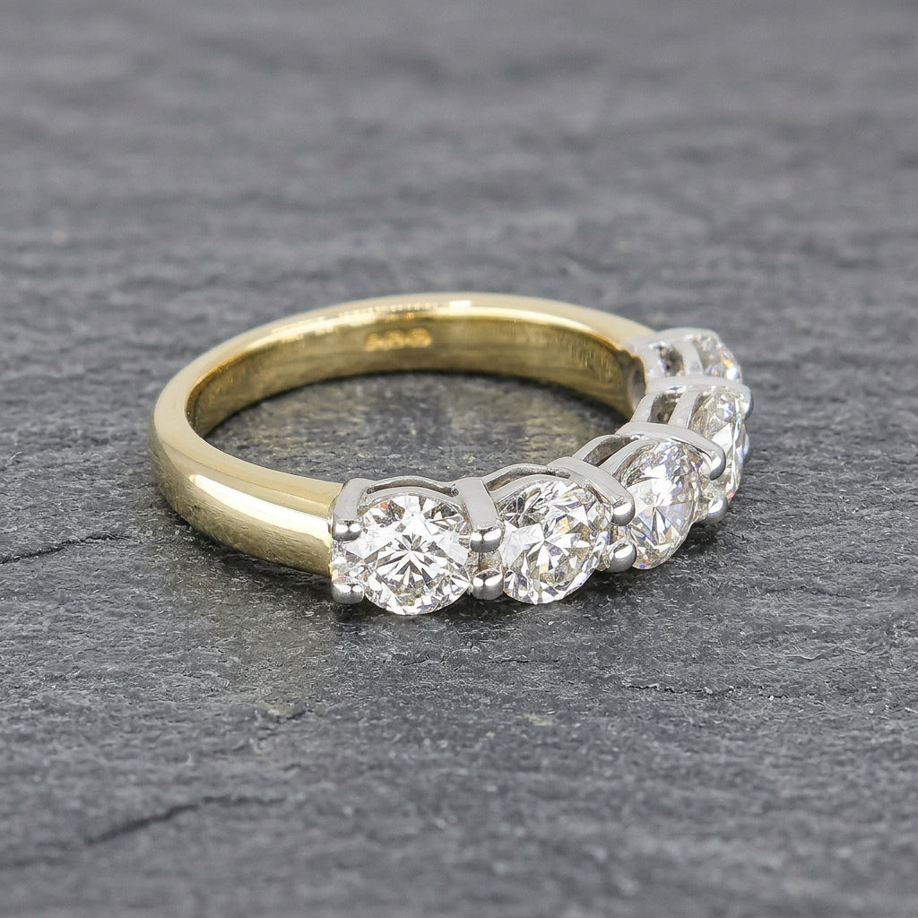 Pre-Owned 18ct Gold &  Diamond Five Stone Ring