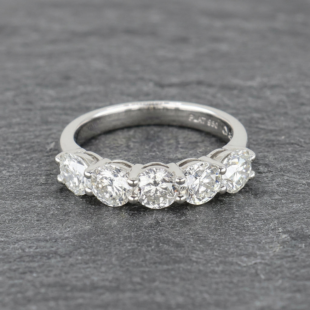 Pre-Owned 18ct White Gold & Diamond Five Stone Ring