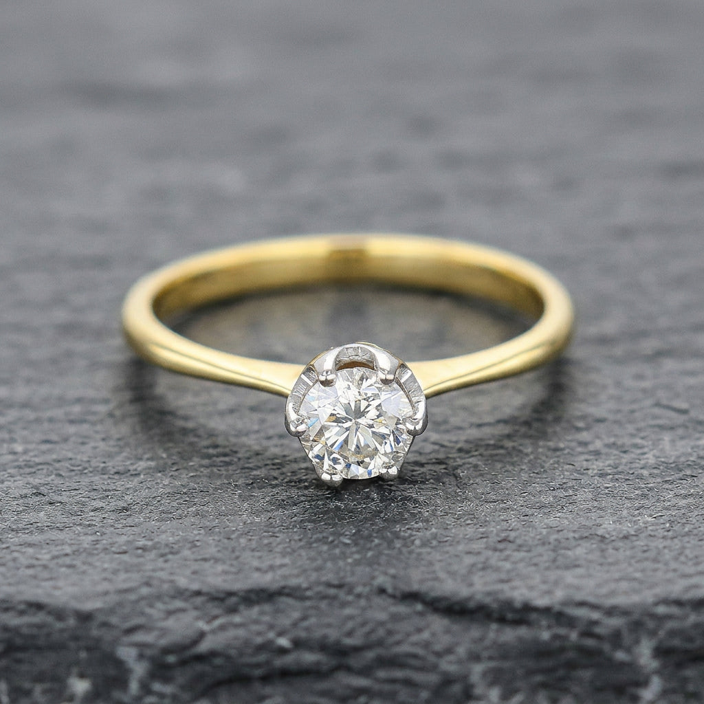 Pre-Owned 18ct Gold Approx. 0.45ct Diamond Solitaire Ring