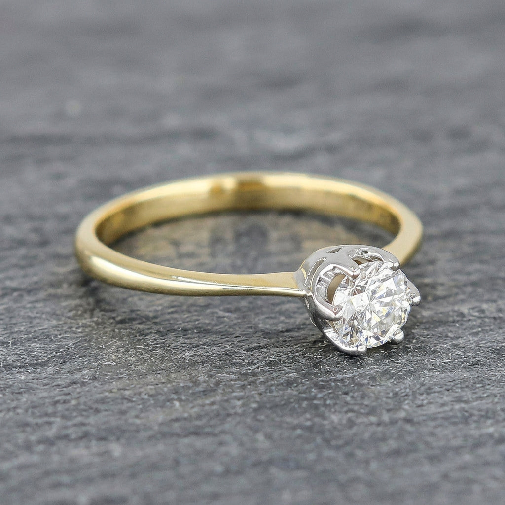Pre-Owned 18ct Gold Approx. 0.45ct Diamond Solitaire Ring