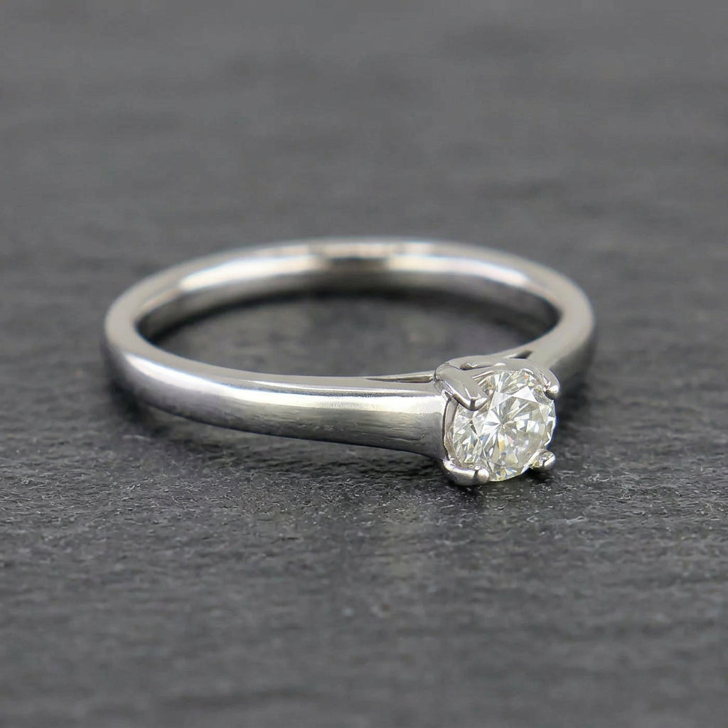 Pre-Owned Platinum 0.33ct Round Brilliant Cut Diamond Solitaire Ring
