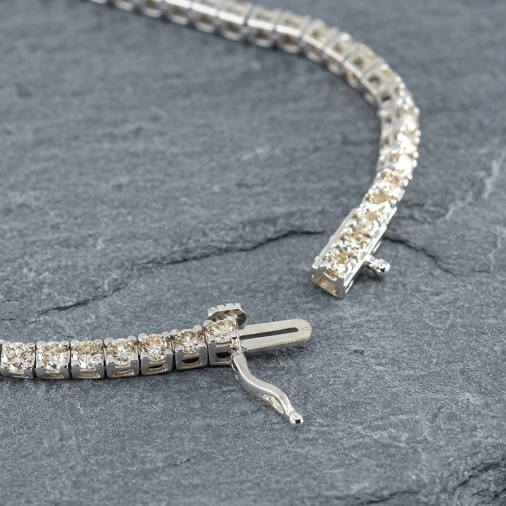 Pre-Owned 9ct White Gold 4.00ct Diamond Line Bracelet