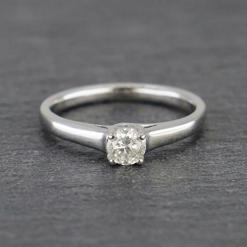 Pre-Owned Platinum 0.33ct Round Brilliant Cut Diamond Solitaire Ring