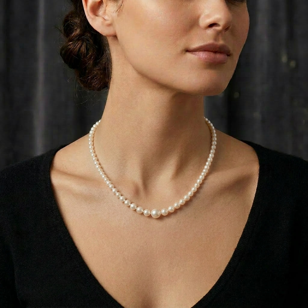 Pre-Owned 9ct Yellow Gold Cultured Pearl Necklace