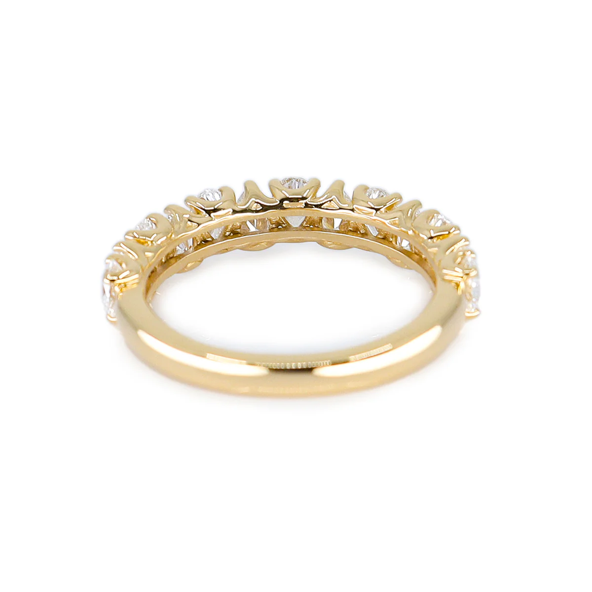 18ct Yellow Gold 1.10ct Lab Grown Diamond Pear Shaped Eternity Ring With Report Card