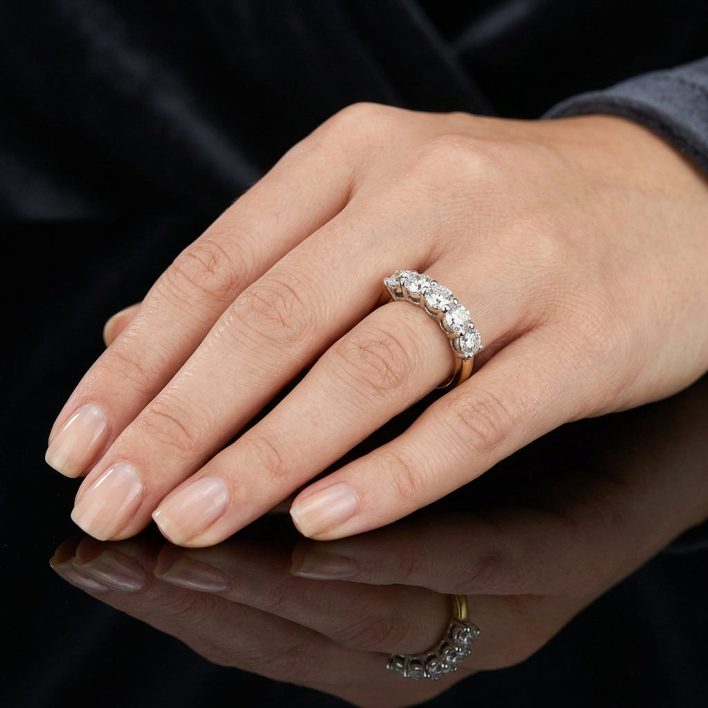Pre-Owned 18ct Gold &  Diamond Five Stone Ring